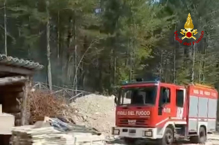 Arquata del Tronto - Domato rogo dai vigili del fuoco nella frazione Pretare